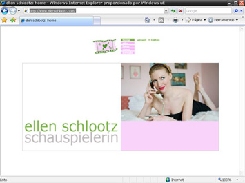 Screenshot Website Ellen Schlootz