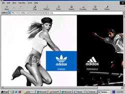 Screenshot Website Adidas